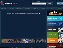 Tablet Screenshot of games.sportingindex.com